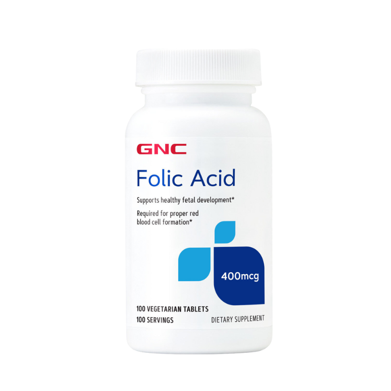 GNC Ácido Fólico - 400 mcg - 100 tabletas. - GNC