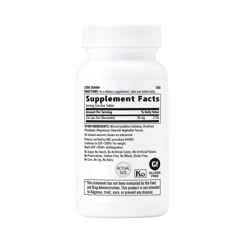 GNC Zinc 30 mg GNC Guatemala