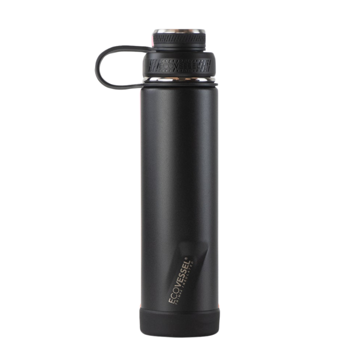 Ecovessel Boulder Insulated Stainless Steel Bottle 24 Oz. - Black Shadow