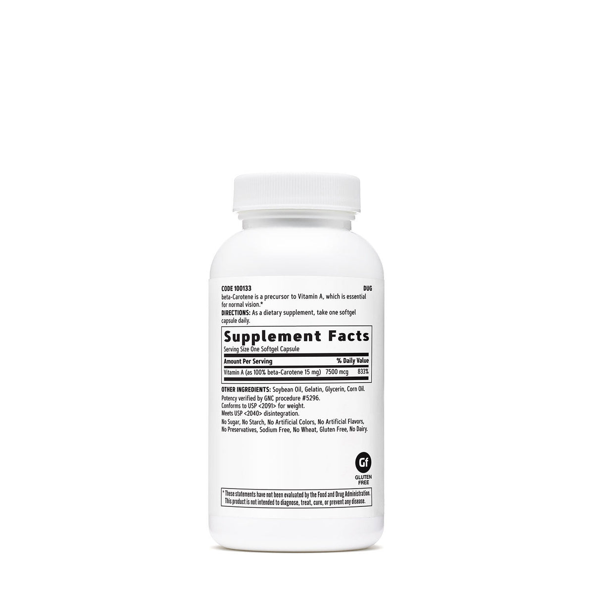 GNC Beta-Carotene 15 mg