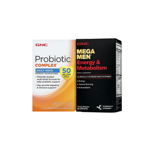 Combo GNC Probiotic 50 Billones + Mega Men Energia & Metabolismo