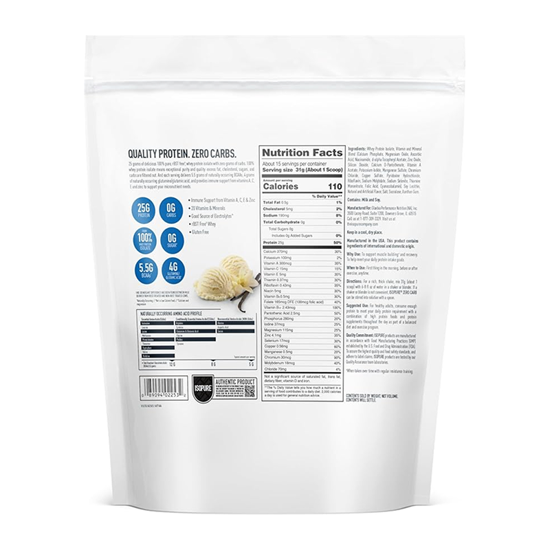 Isopure® Protein Powder - Zero Carb Protein