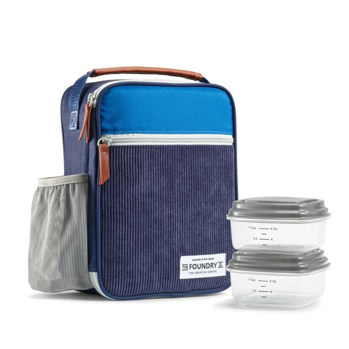Fit and Fresh Thayer Vertical Lunch Bag Kit 2 Snack Containers