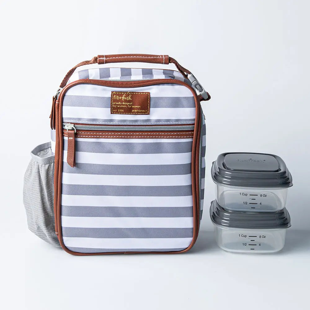 Fit + Fresh Thayer Vertical Lunch Bag Kit – 2 Snack Containers