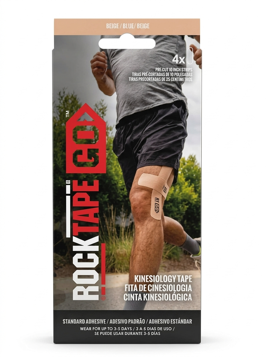 RockTape GO 4 Strip Pack Beige 2 in x 10 in
