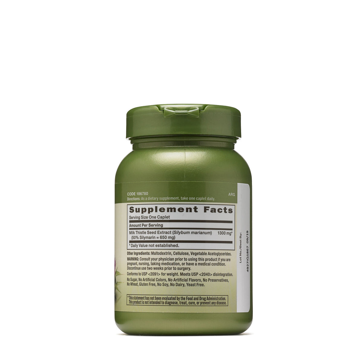 GNC Herbal Plus Milk Thistle 1300 mg