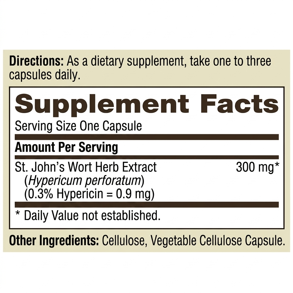 GNC Herbal Plus St. John's Wort Extract 300 mg.