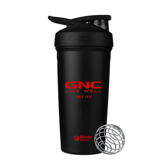 Blender Bottle GNC Live Well Strada Black 24 Oz