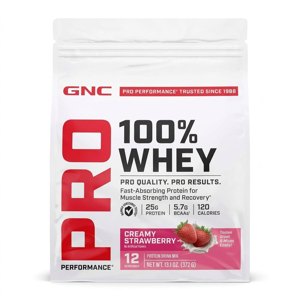 GNC Pro 100% Whey Creamy Strawberry