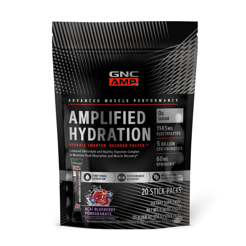 GNC Amp Amplified Hydration 20 Sticks Packs