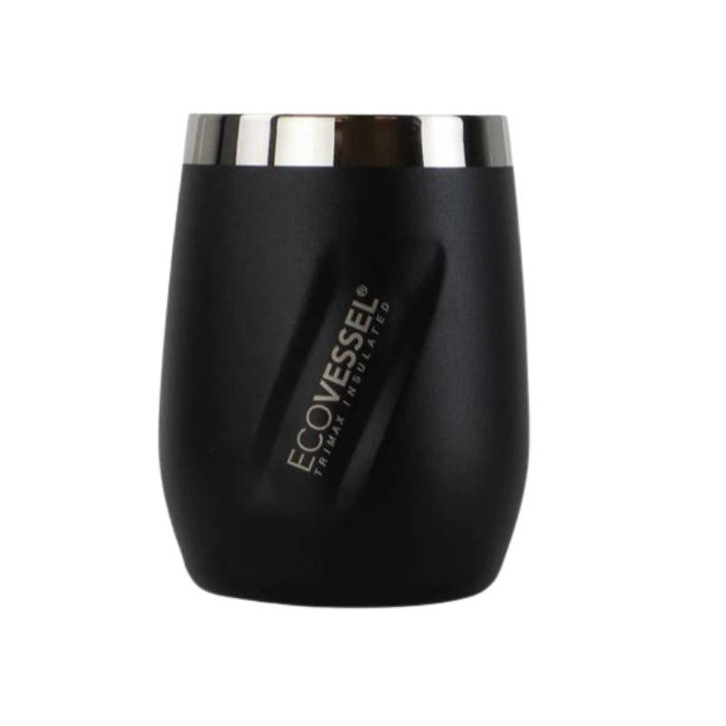 Ecovessel Port Wine Tumber With Lid 10 Oz - Black Shadow