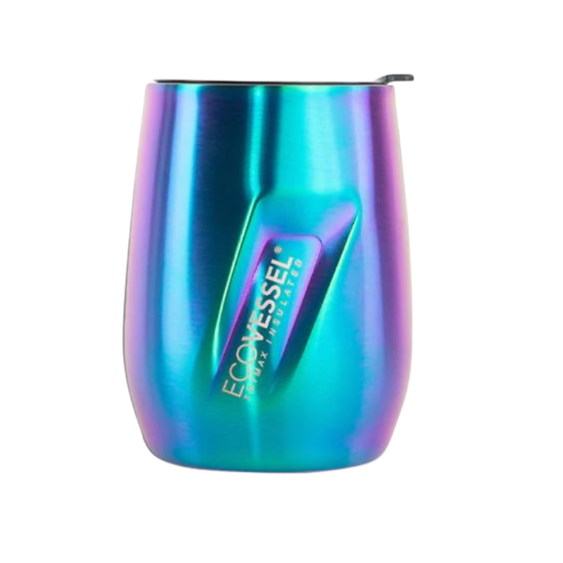 Ecovessel Port Wine Tumber With Lid 10 Oz - Over the Rainbow