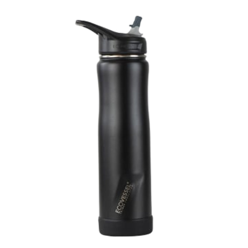 Ecovessel Summit Insulated Stainless Steel Water Botlle 24 Oz - Black Shadow