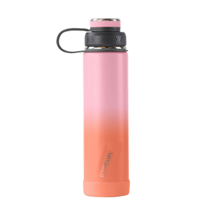 Ecovessel Boulder Insulated Stainless Steel Bottle 24 Oz - Ombre Coral Sand